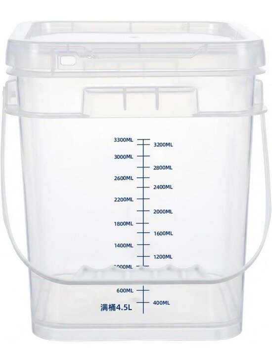 Other - 2 PCS Clear 1 Gallon Food-Grade Buckets with Lid & Comfort Grip Handle